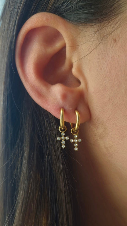BOUCLES D'OREILLES CROIX