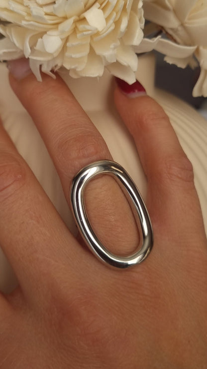 BAGUE AGATHE - ARGENTÉ