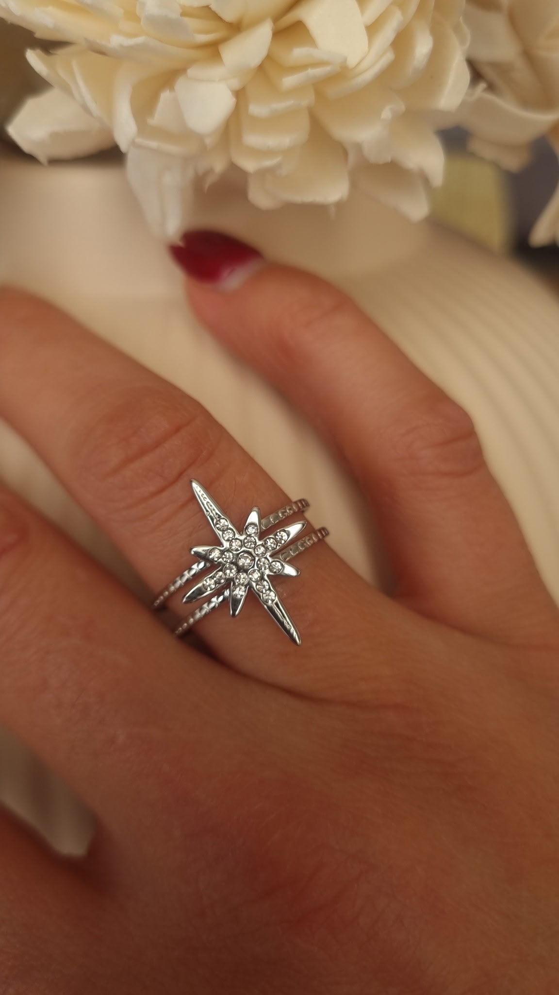 BAGUE RUBY - ARGENTÉ