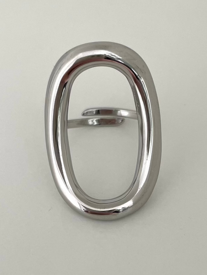 BAGUE AGATHE - ARGENTÉ