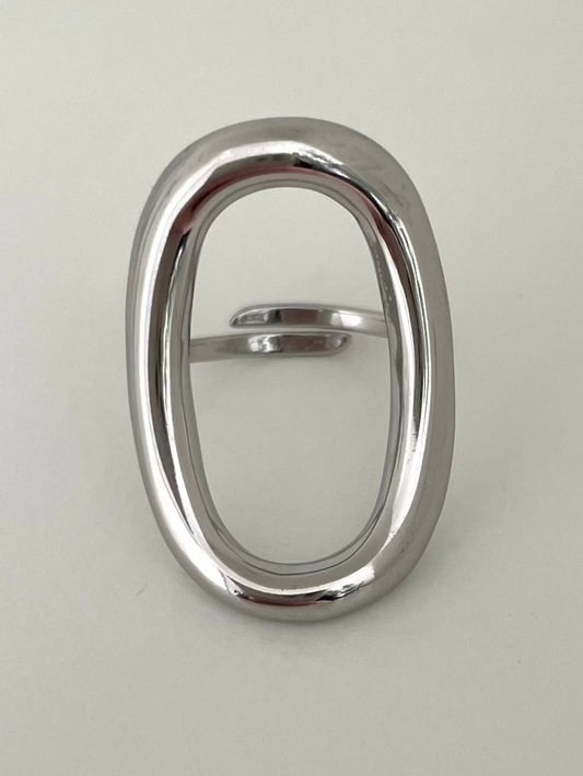 BAGUE AGATHE - ARGENTÉ